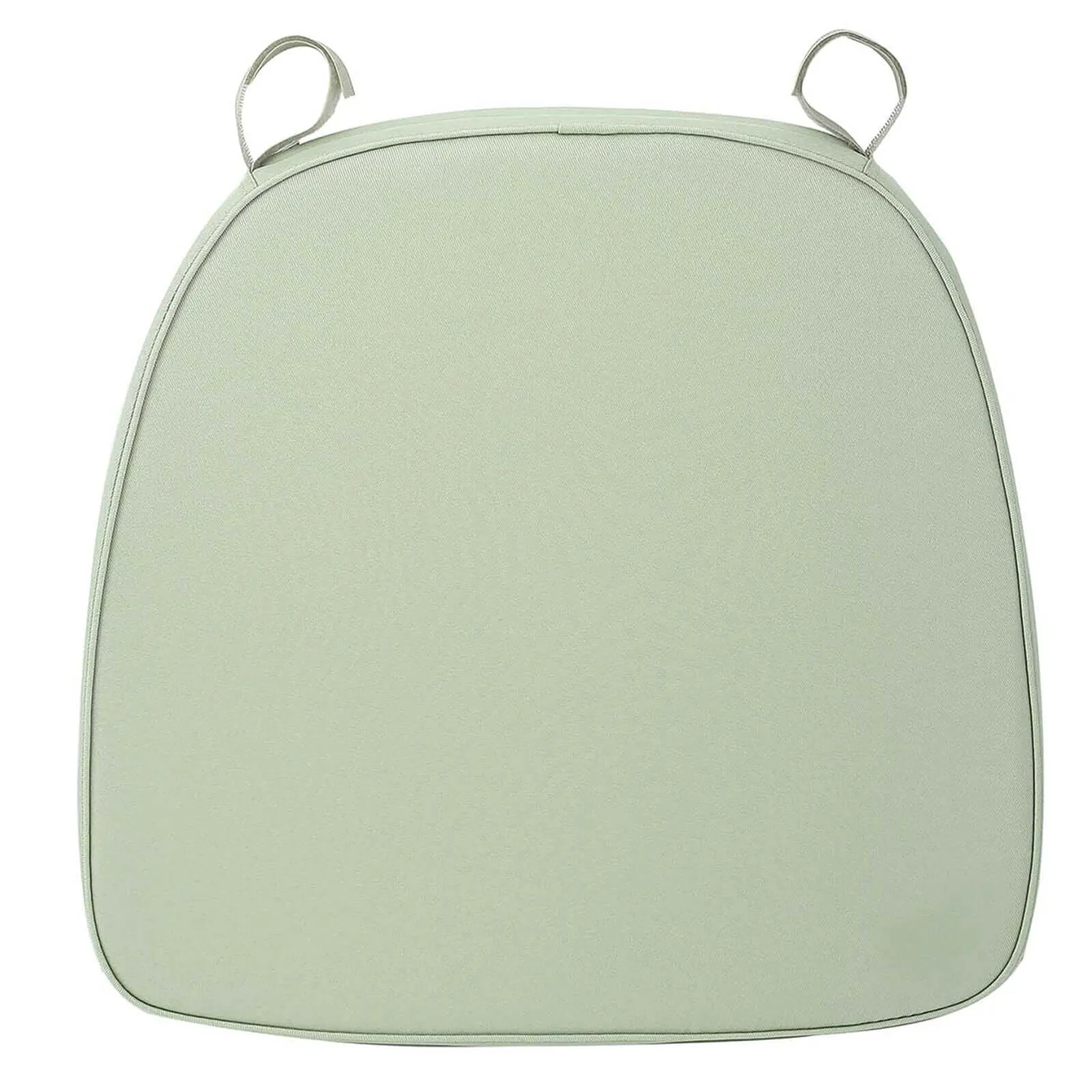 1.5" Thick Sage Green Chiavari Chair Pad, Memory Foam Seat Cushion With Ties and Removable Cover