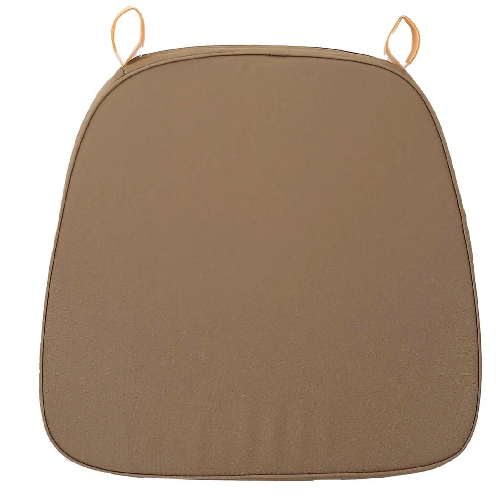 1.5" Thick Taupe Chiavari Chair Pad, Memory Foam Seat Cushion With Ties and Removable Cover