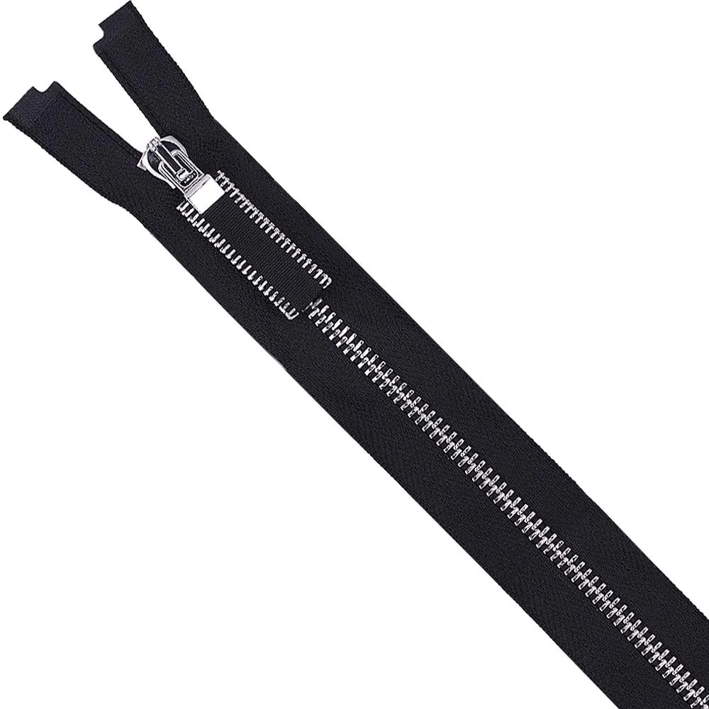 #5 Fancy Silver Metal Teeth Runner Fashionable Zipper for Jackets