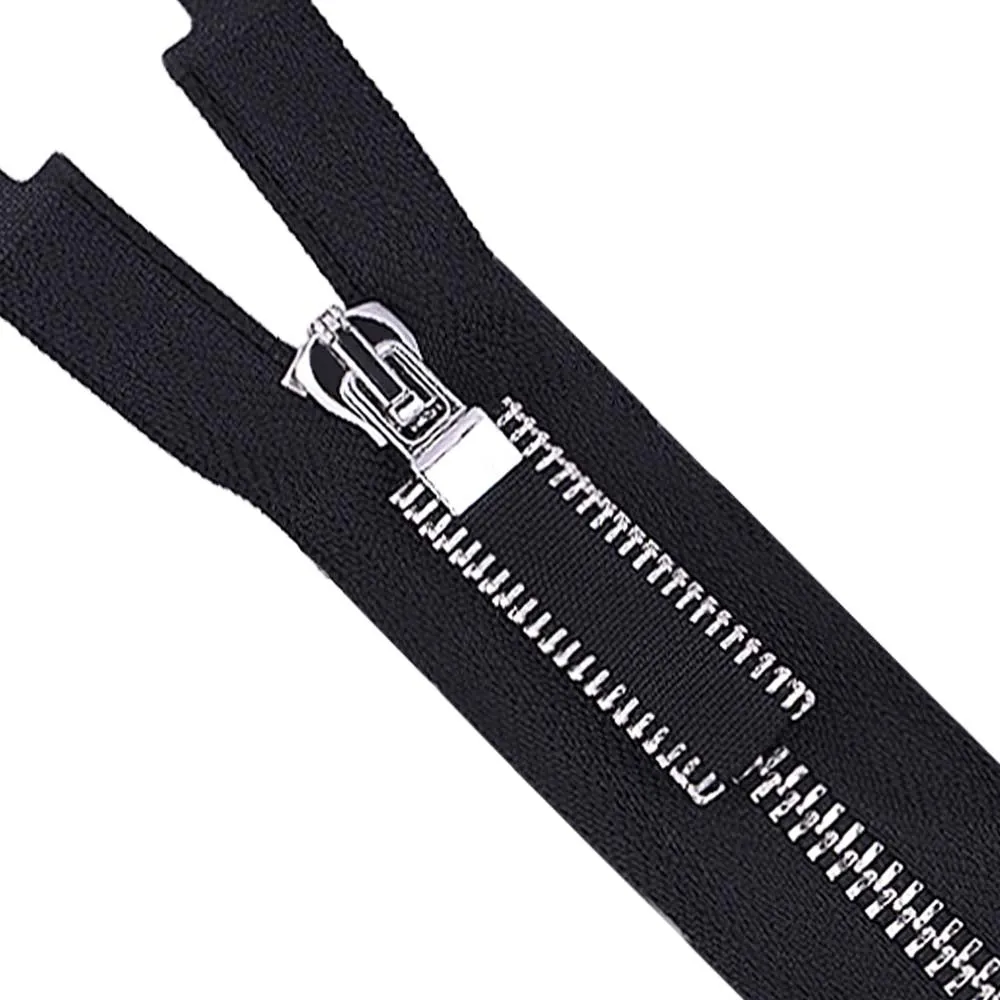 #5 Fancy Silver Metal Teeth Runner Fashionable Zipper for Jackets