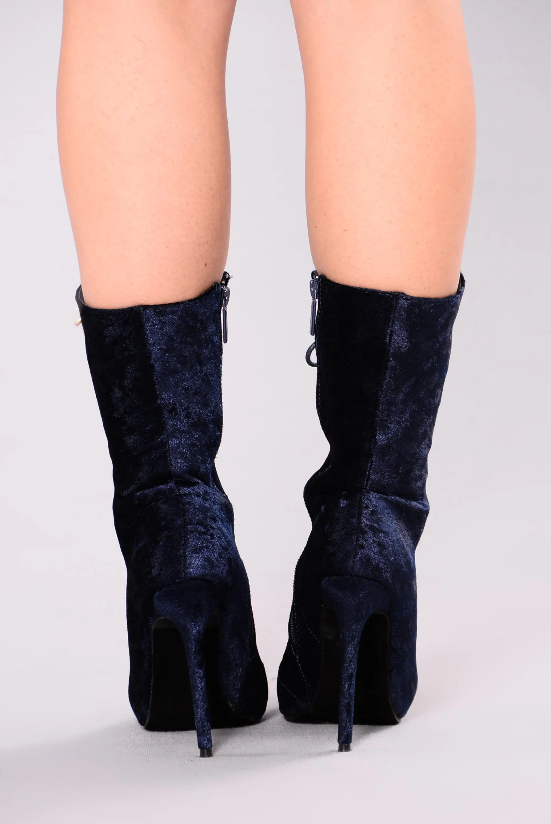 Alice Lace Up Bootie - Navy