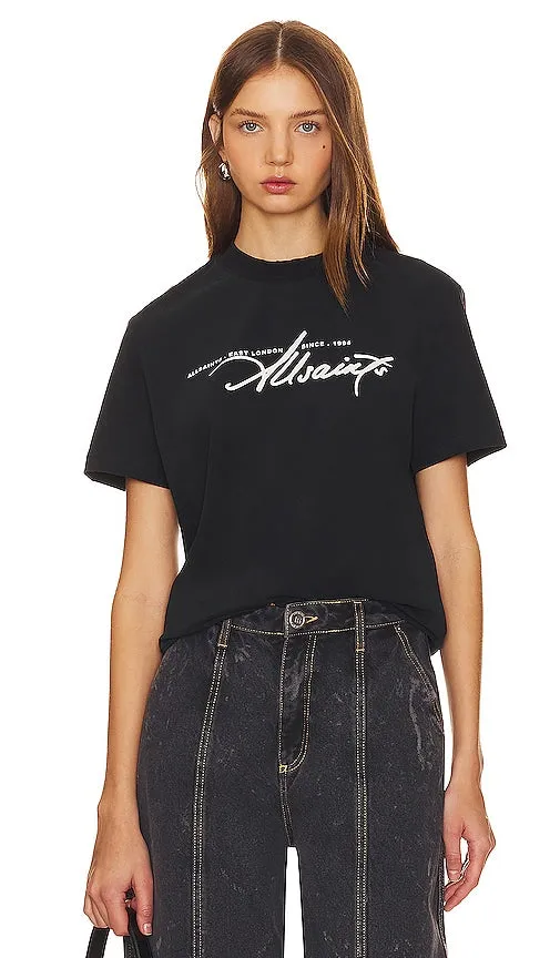ALLSAINTS Callie Boyfriend Tee in Black