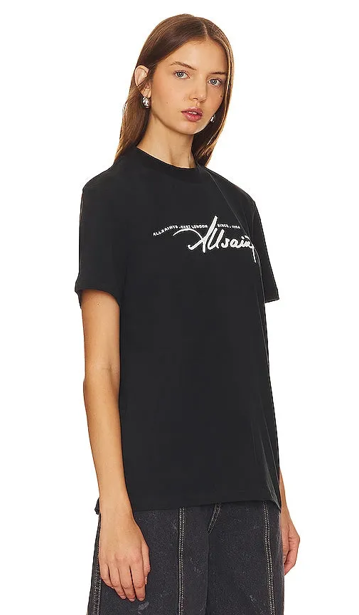 ALLSAINTS Callie Boyfriend Tee in Black