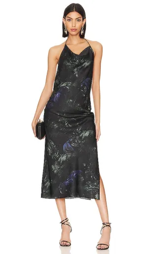 ALLSAINTS Camille Kim Dress in Dark Green