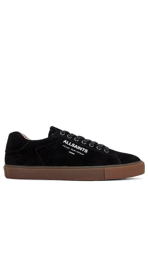 ALLSAINTS Underground Suede Lowtop in Black