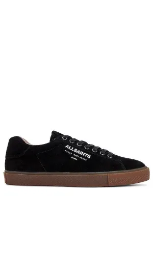 ALLSAINTS Underground Suede Lowtop in Black
