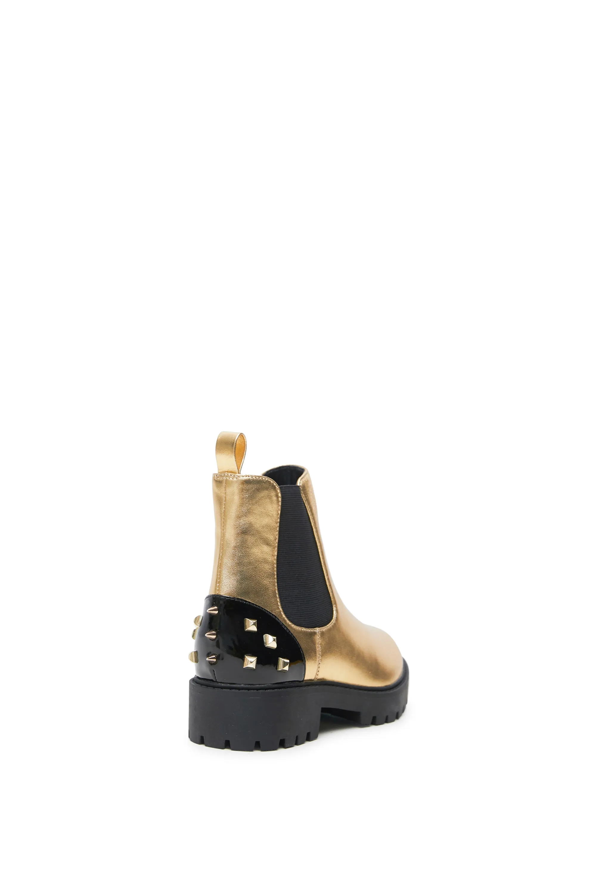 Biker Gold Chelsea Boots with Back Studs Desigual Style 21WSAP05