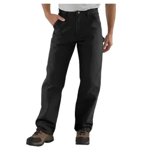 Carhartt® B11-BLK 33X30 Men's Utility Work Pants, 33 Waist, 30 Length, Loose Fit, Black, Cotton