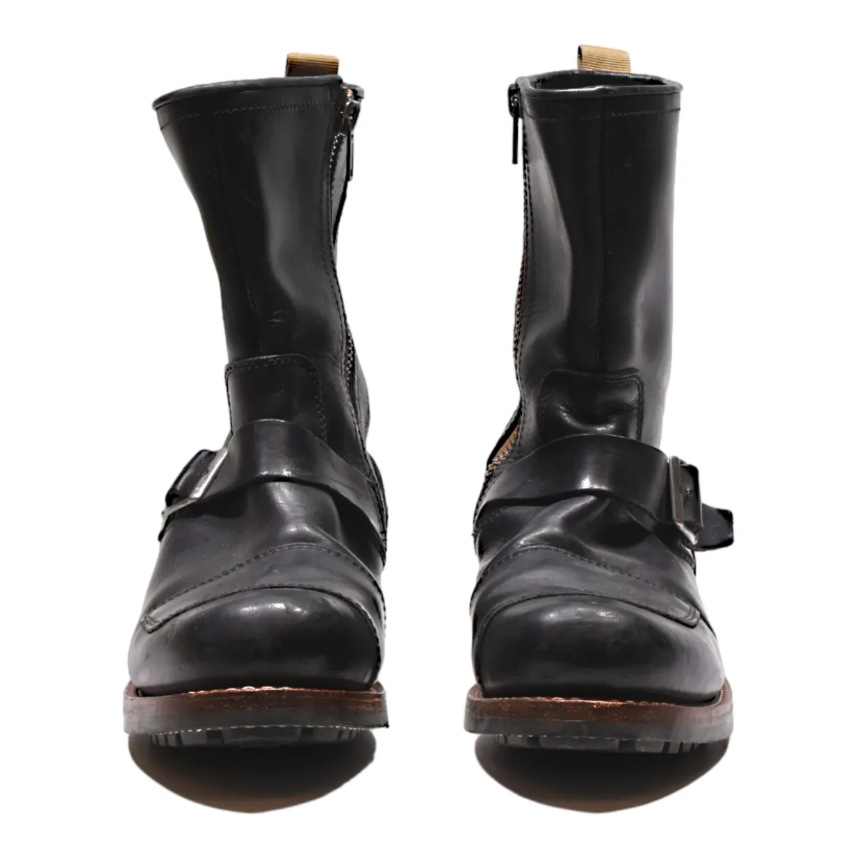 CLARKS Biker Boots Black Leather Mens UK 10.5