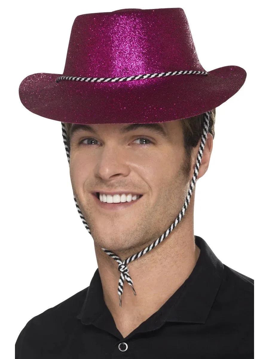 Cowboy Glitter Hat, Pink