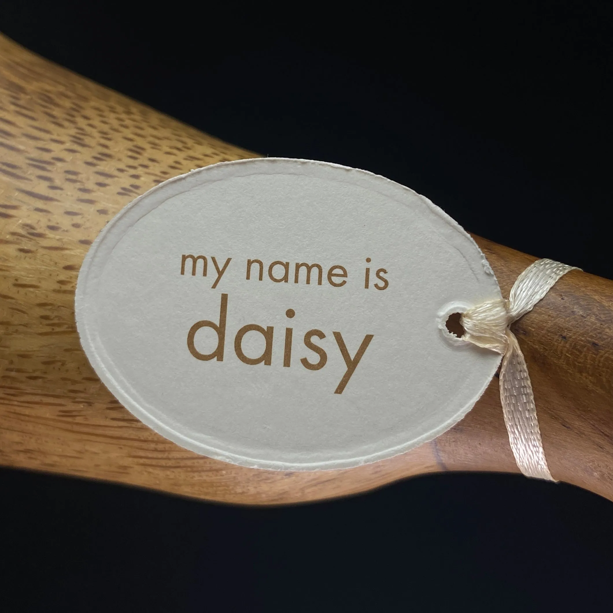 Daisy - Hand-carved and Hand-painted Bamboo Duck with Polka Dot Boots