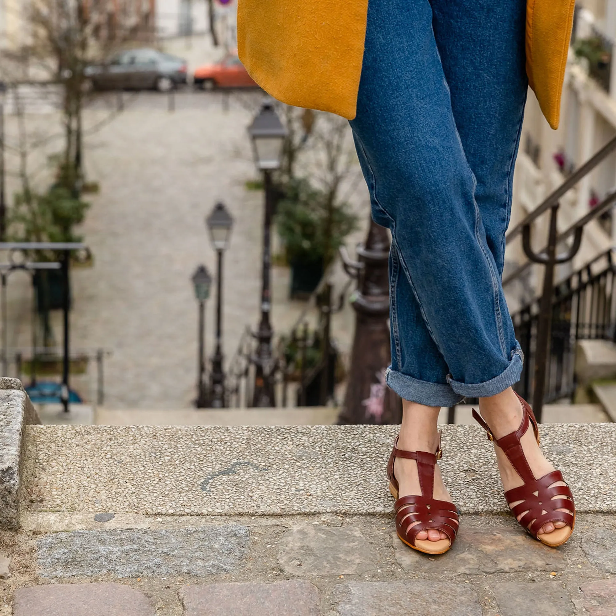Édition Limitée 2 - Sandales Bordeaux Vegan