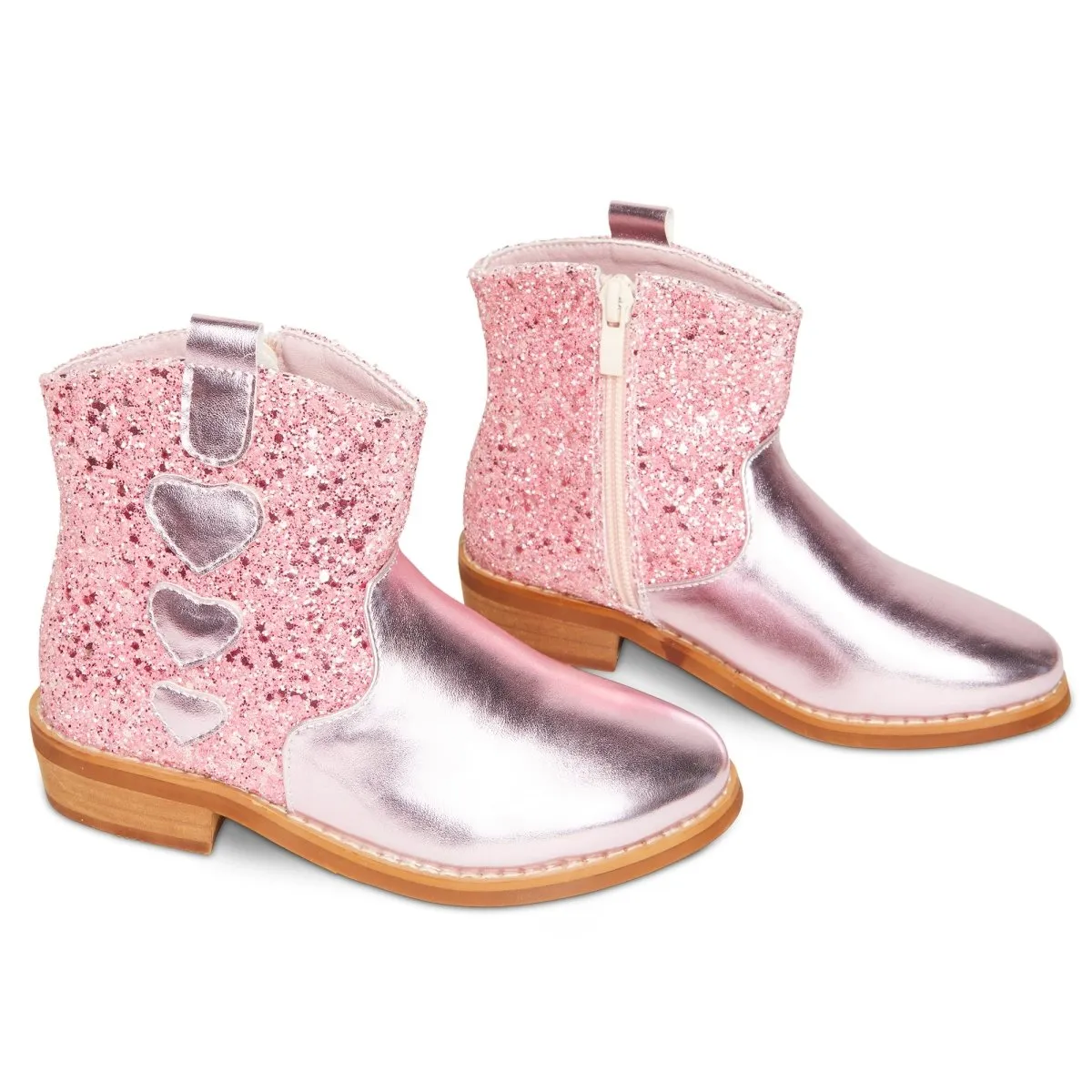 GEORGIA GLITTER HEART BOOTS