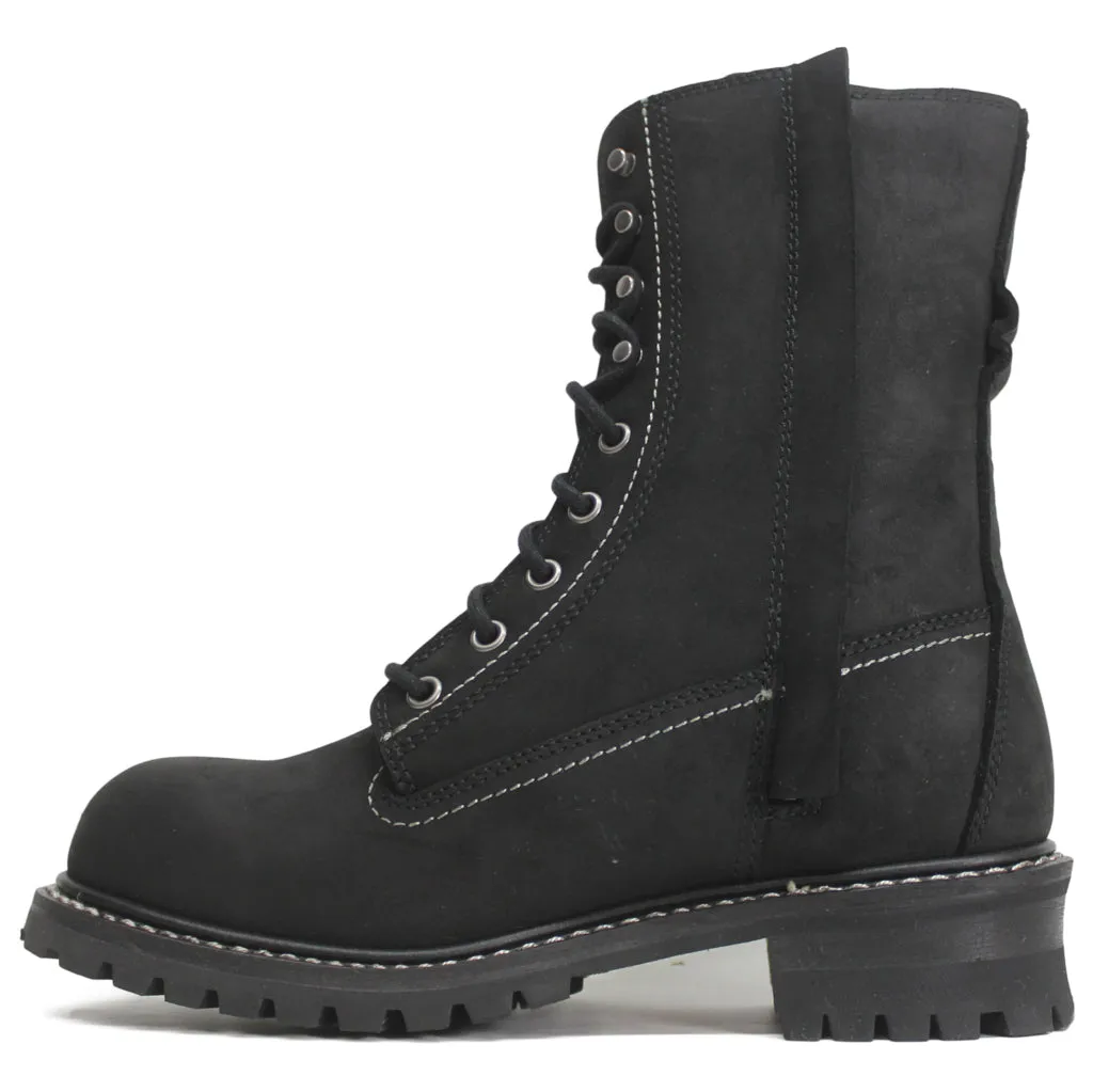 Harley Davidson Bentler 8 Inch Full Grain Leather Women's Mid Calf Biker Boots