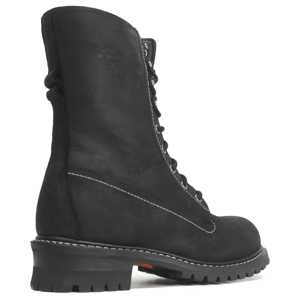 Harley Davidson Bentler 8 Inch Full Grain Leather Women's Mid Calf Biker Boots