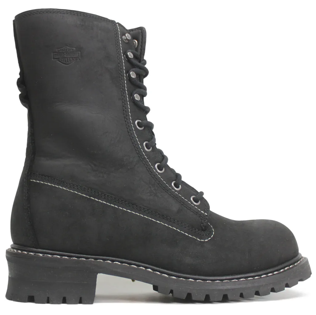 Harley Davidson Bentler 8 Inch Full Grain Leather Women's Mid Calf Biker Boots