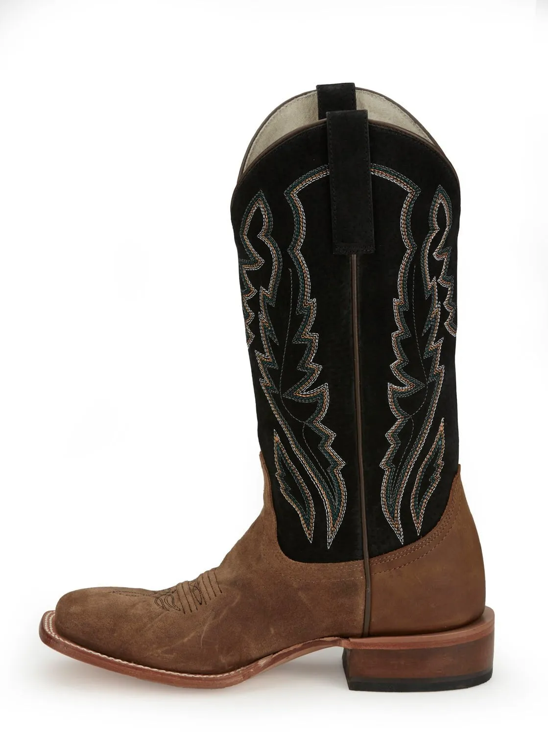 Justin Womens Palisade Clay Brown Suede Cowboy Boots
