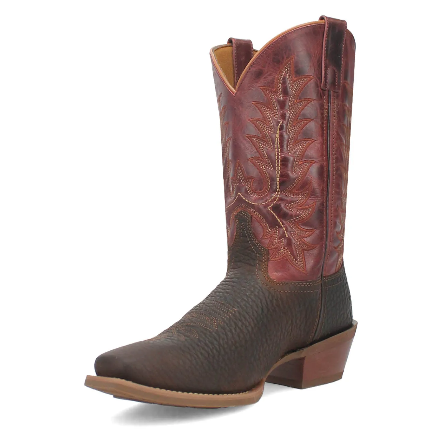 Laredo Mens Kent Brown/Red Leather Work Cowboy Boots