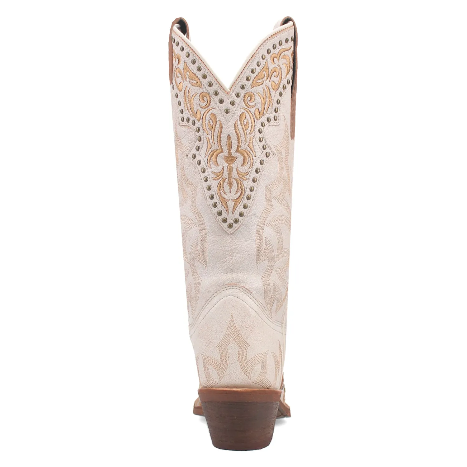 Laredo Womens Regan White Leather Cowboy Boots