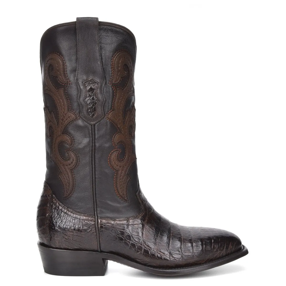 M2144 - Montana brown dress cowboy caiman boots for men
