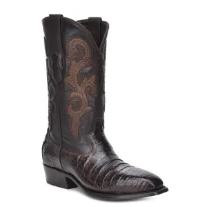 M2144 - Montana brown dress cowboy caiman boots for men