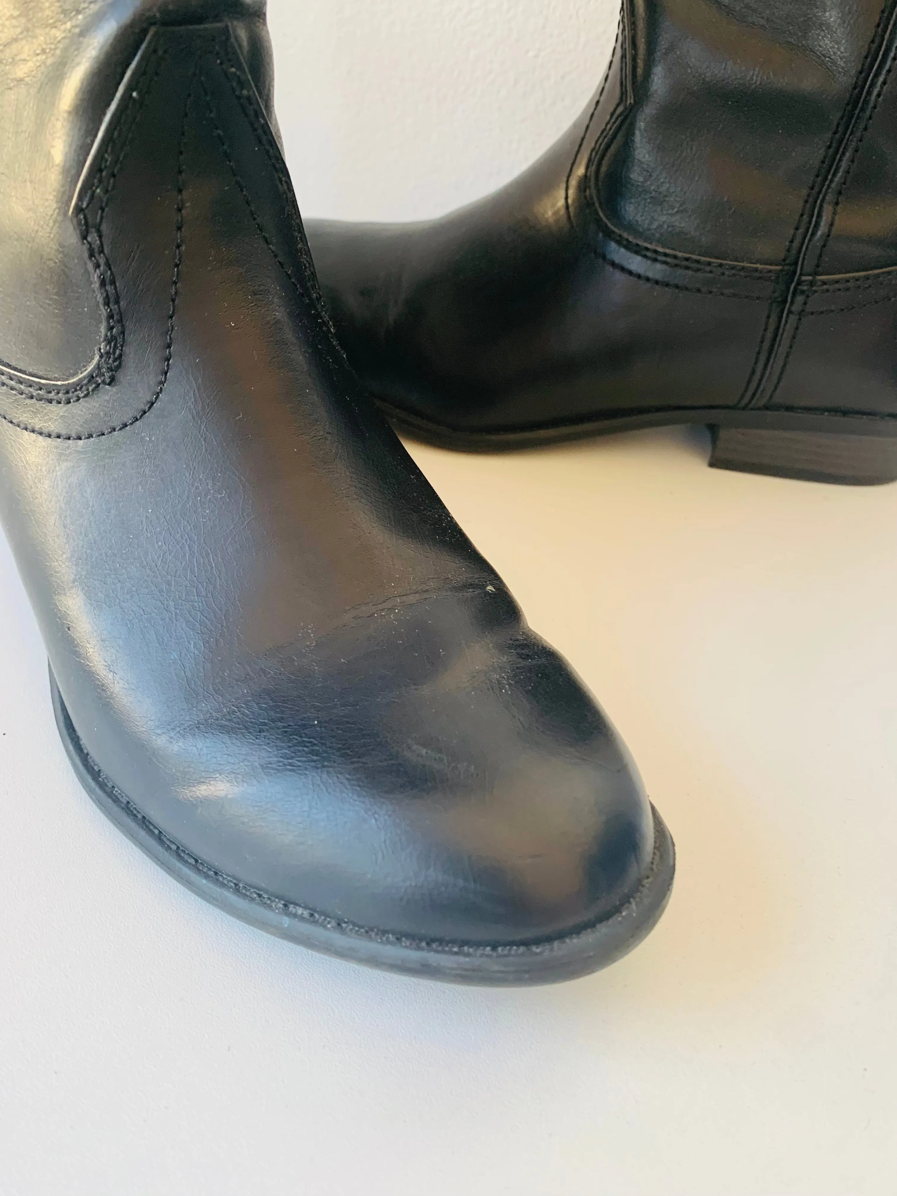Madden Girl Stirrup Black Cowboy Boots Size 9