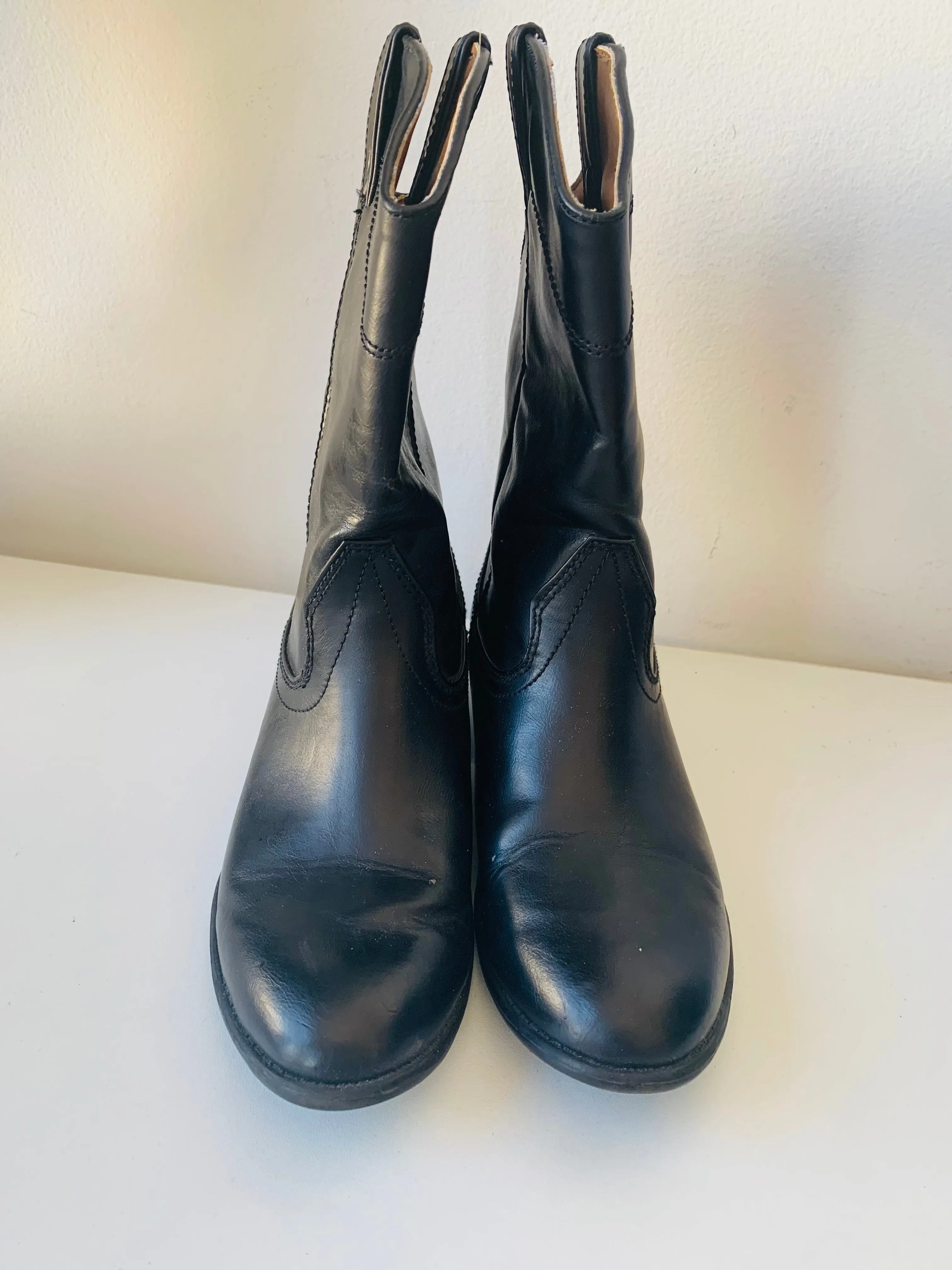 Madden Girl Stirrup Black Cowboy Boots Size 9