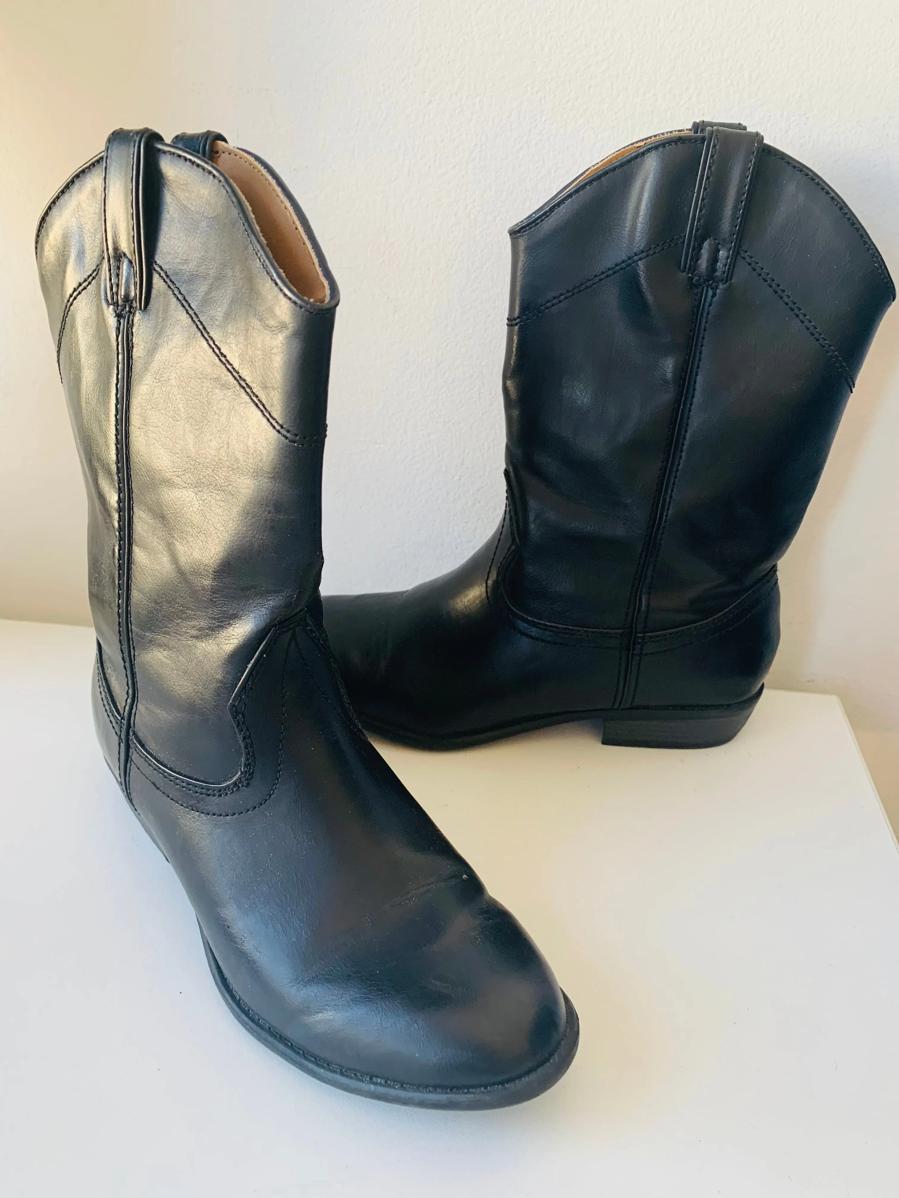 Madden Girl Stirrup Black Cowboy Boots Size 9