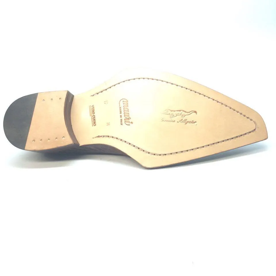 Mauri 44255 "Garda" All Over Ostrich Leg/Alligator Dress Shoe