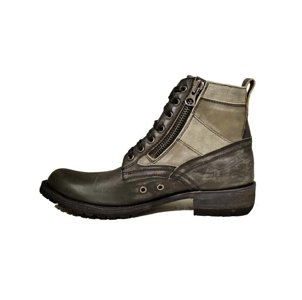 Men's Biker Boots Sendra 10111 Grey Washed Leather available size 40