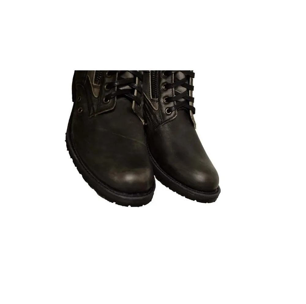 Men's Biker Boots Sendra 10111 Grey Washed Leather available size 40