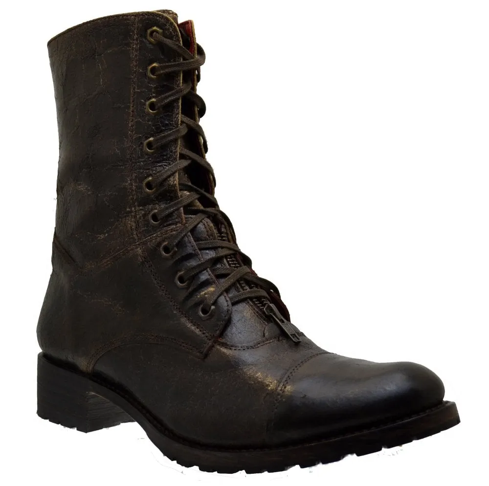 Men's Biker Boots Sendra 12663 Brown Vintage Leather available size 45
