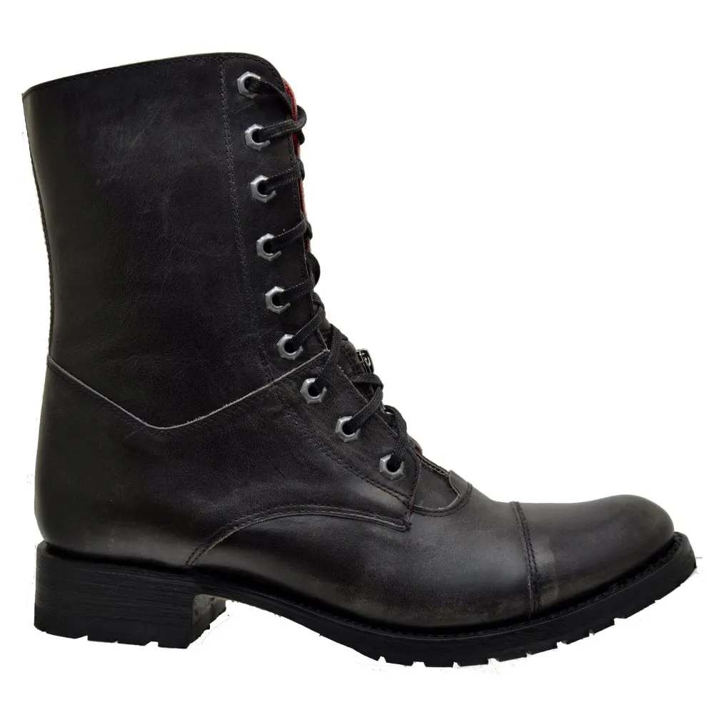 Men's Biker Boots Sendra 12663 Grey Washed Leather available size 44