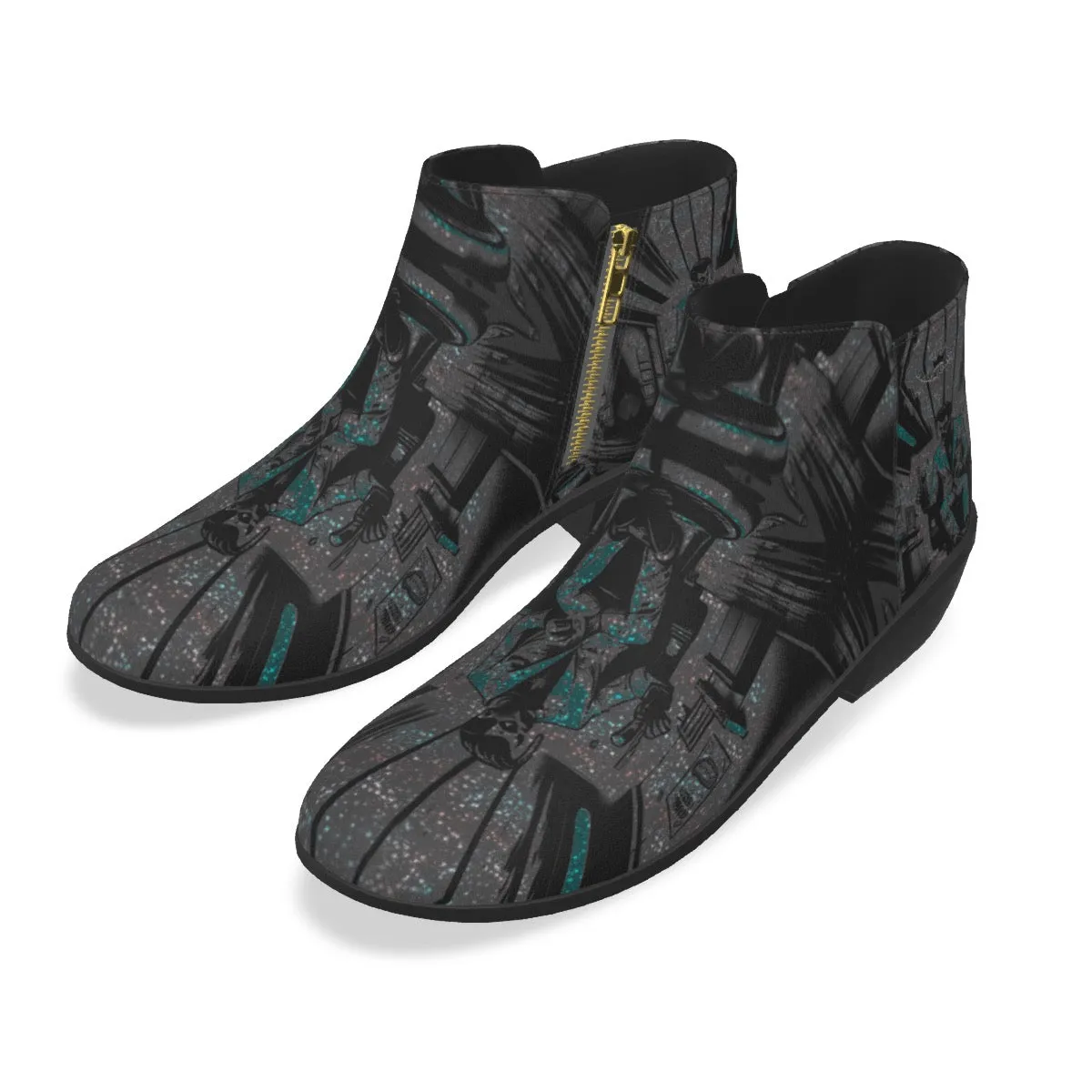 Men's Fashion Boots barber, themed, print8