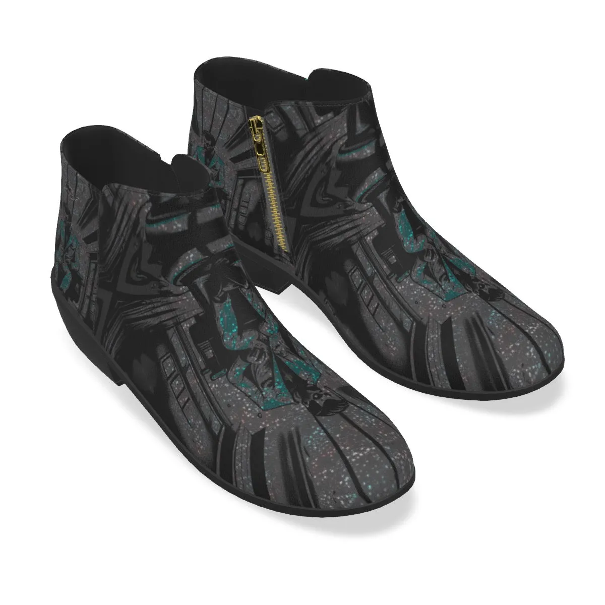 Men's Fashion Boots barber, themed, print8