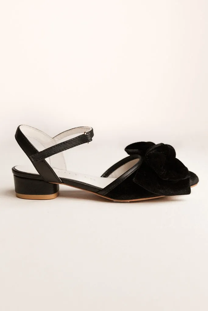 Mini Eloise Black Bow Heel