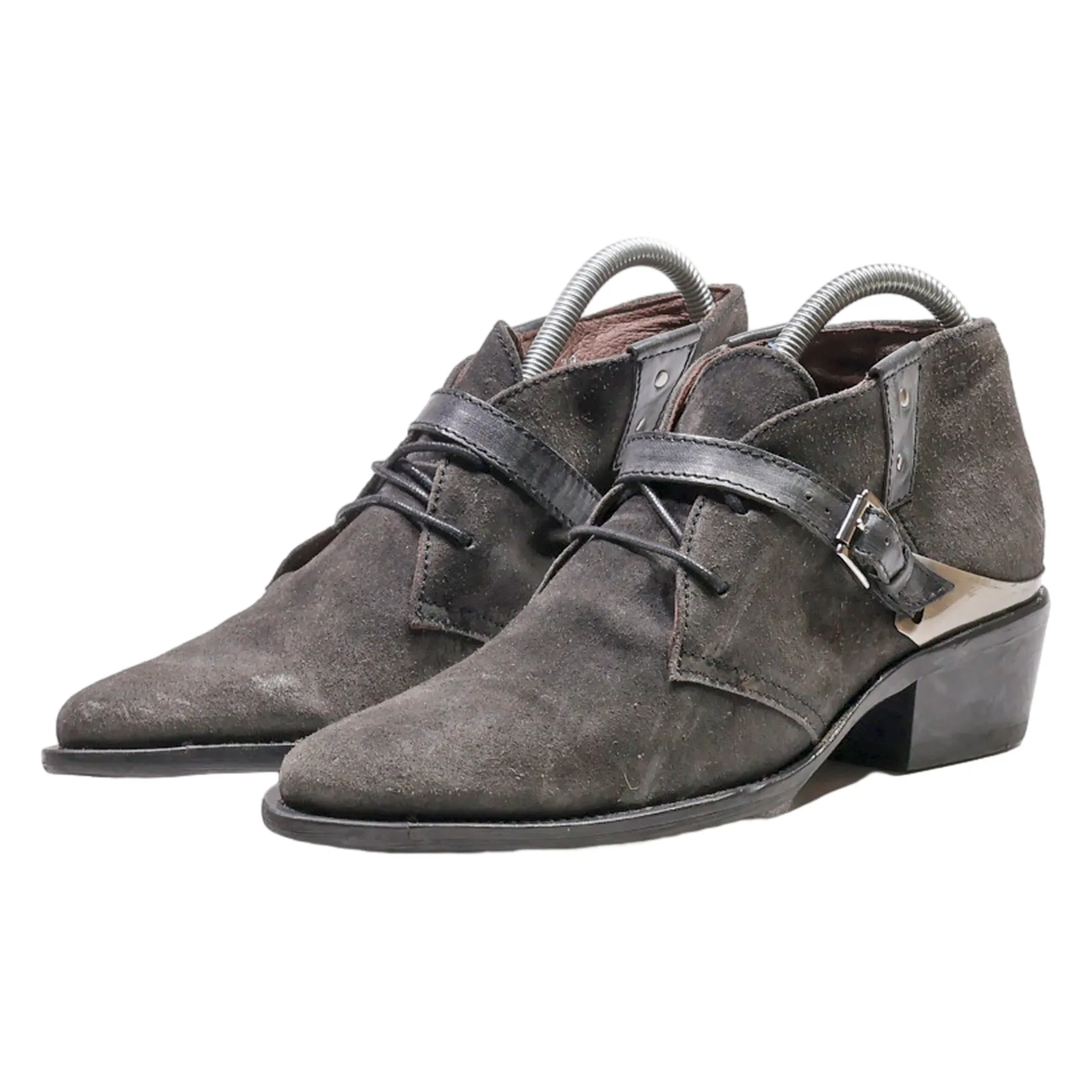 MURATTI Biker Boots Grey Suede Womens UK 5