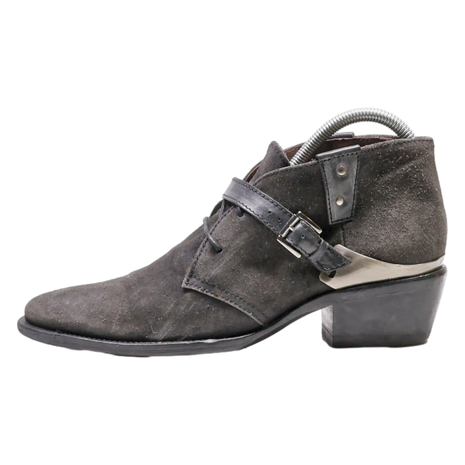 MURATTI Biker Boots Grey Suede Womens UK 5
