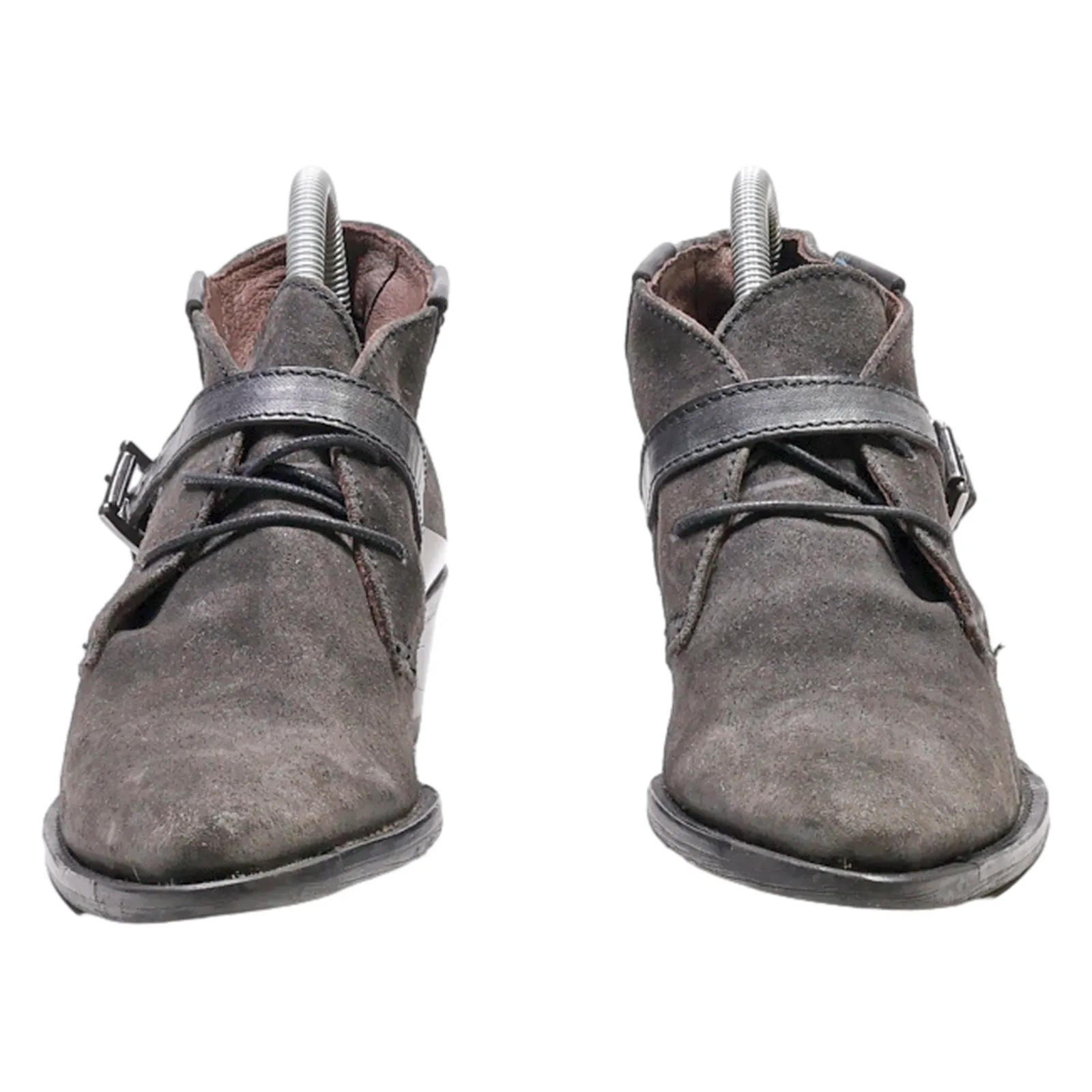 MURATTI Biker Boots Grey Suede Womens UK 5