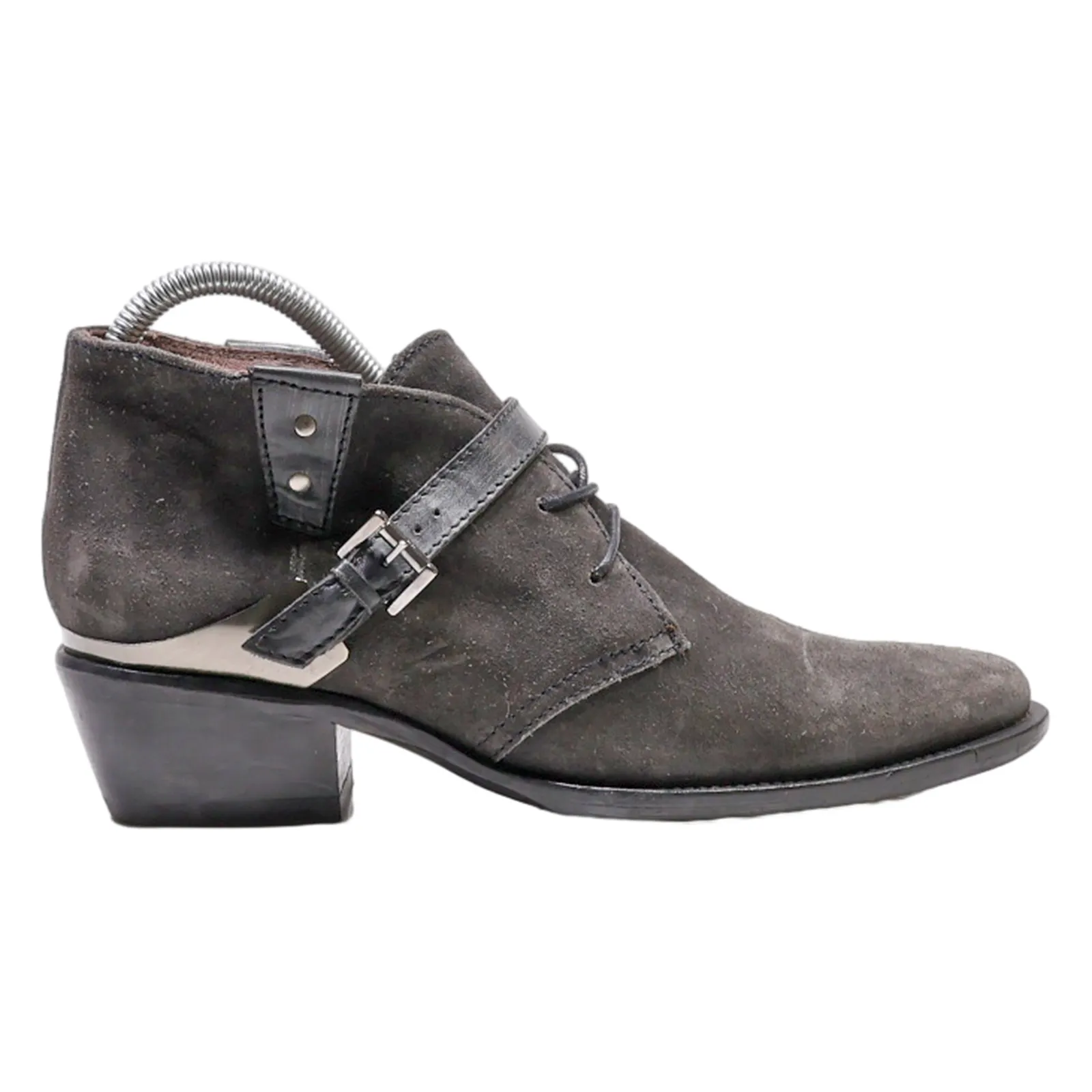 MURATTI Biker Boots Grey Suede Womens UK 5