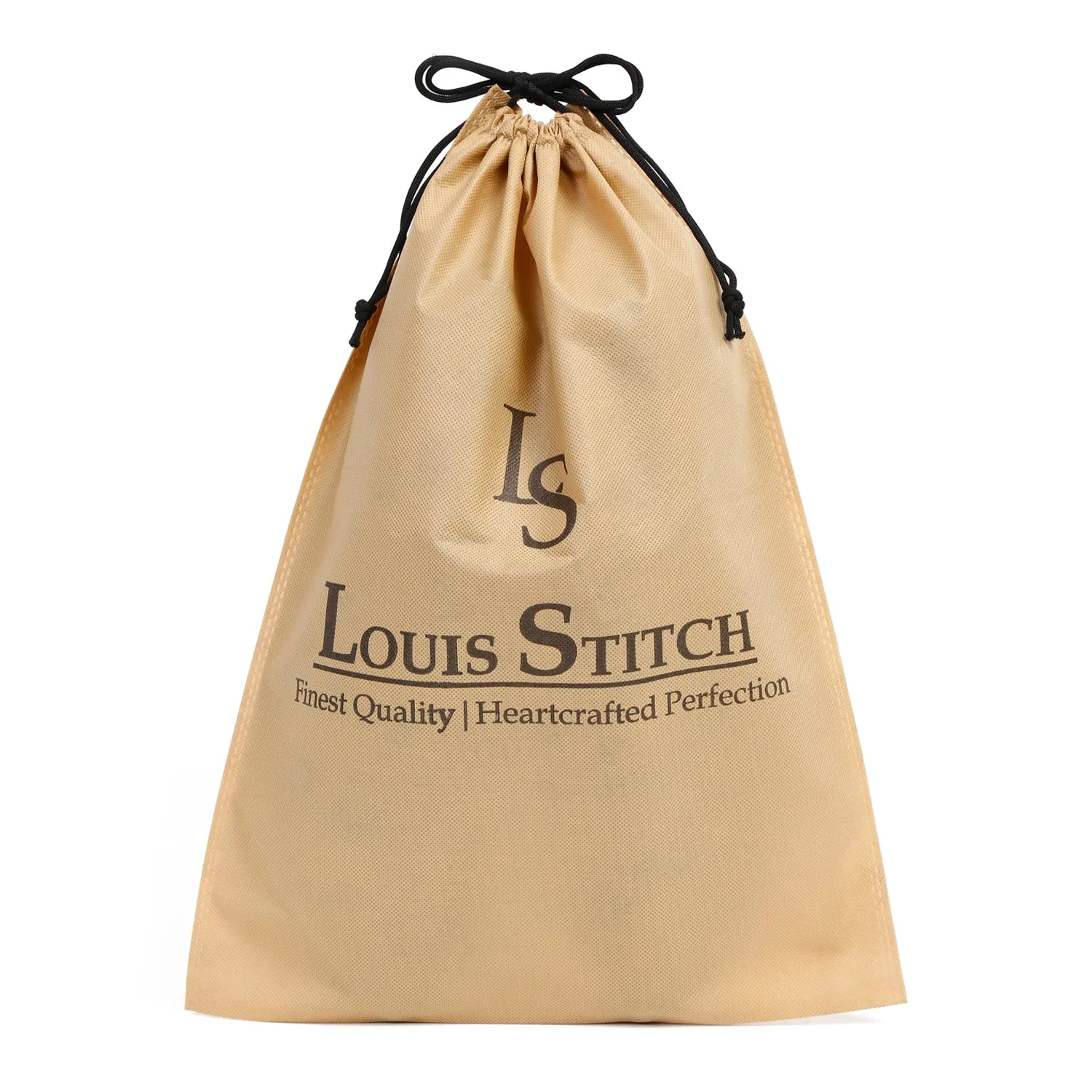Non Woven Shoe Bag Pack Of  12 Black & Beige Plain