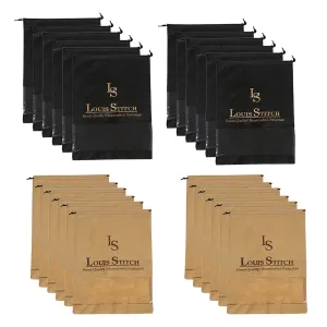 Non Woven Shoe Bag Pack Of  24 Black & Beige Plain