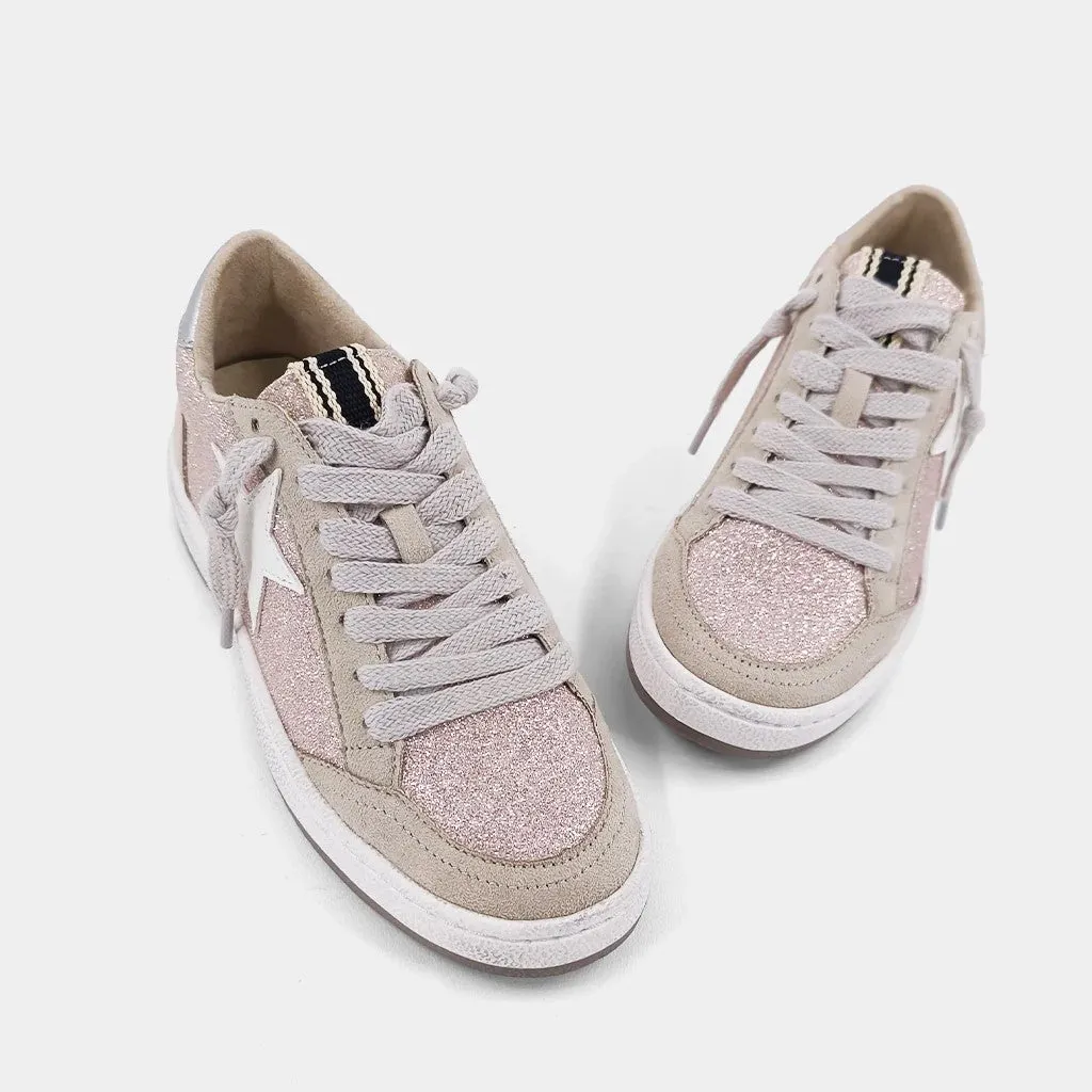 Paz Champagne Glitter Sneaker-Kids