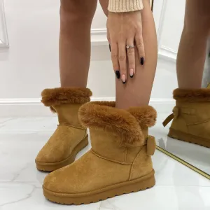 Taylor - Stivaletto Eskimo Boots Fiocco Comodo Cuoio