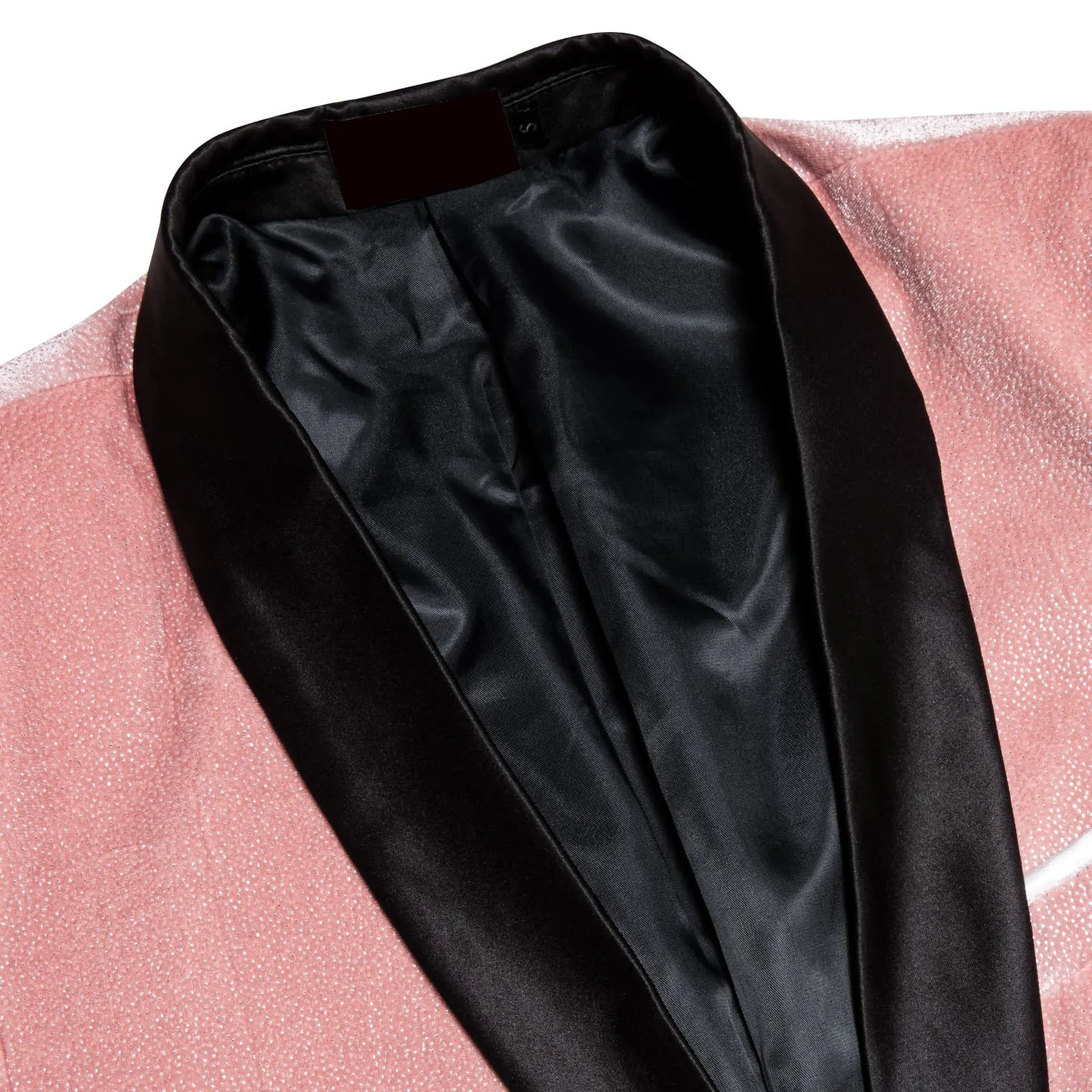 Ties2you Velvet Suit Rose Pink Solid Hot Stamping Shawl Collar Mens Suit Jacket for Prom