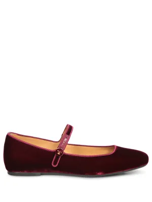 Velvet Ballerinas in Bordeaux