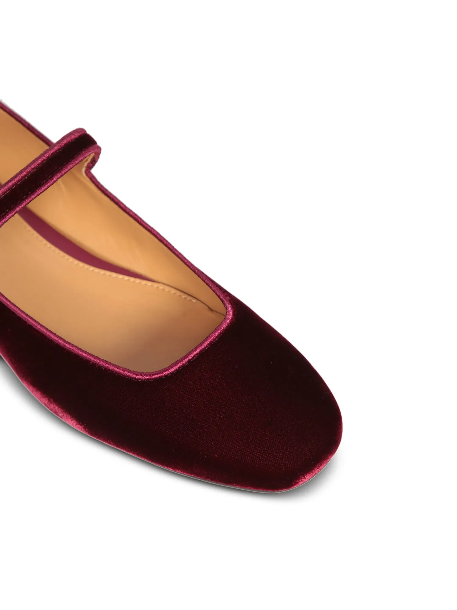 Velvet Ballerinas in Bordeaux