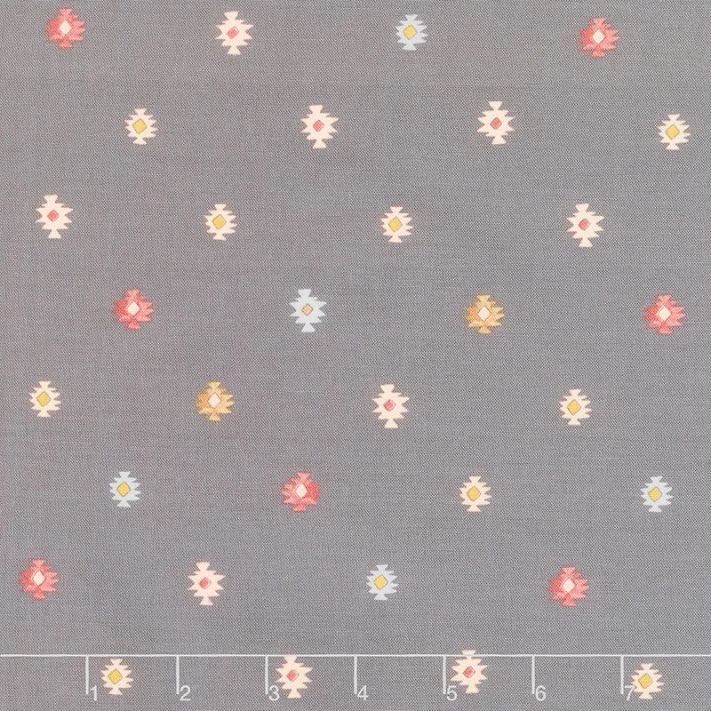 Wild West - Wild West Motif Gray Yardage