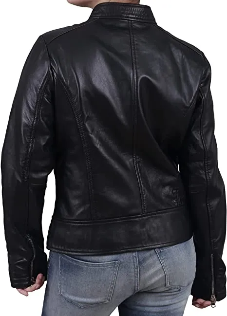 Women's Biker Leather Jacket