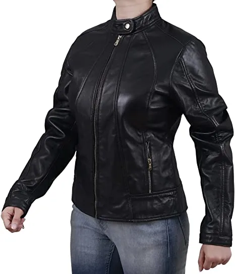 Women's Biker Leather Jacket